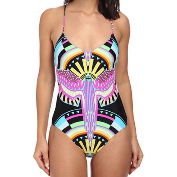 Mara Hoffman Other - MARA HOFFMAN Size Small Colorful Phoenix Bird Sun Goddess One-Piece Swim $228